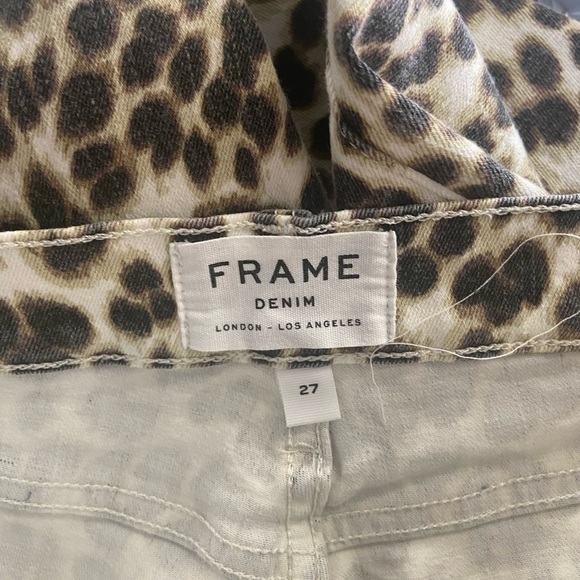 FRAME DENIM Ali Leopard Print High-Rise Cigarette Jeans - Picture 9 of 11